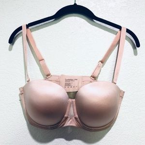 LUVLETTE Bra Size 75 D Neutral Nude Wire Push Up Removable